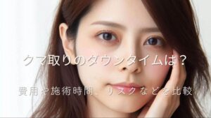 クマ取りのダウンタイムは？費用や施術時間、リスクなどを比較アイキャッチ