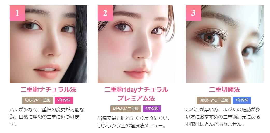 品川美容外科の二重整形FV