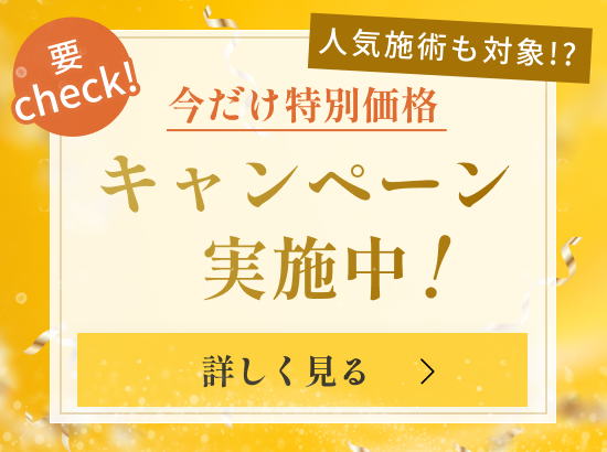 人気施術も対象！？今だけ特別価格キャンペーン実施中！詳しく見る